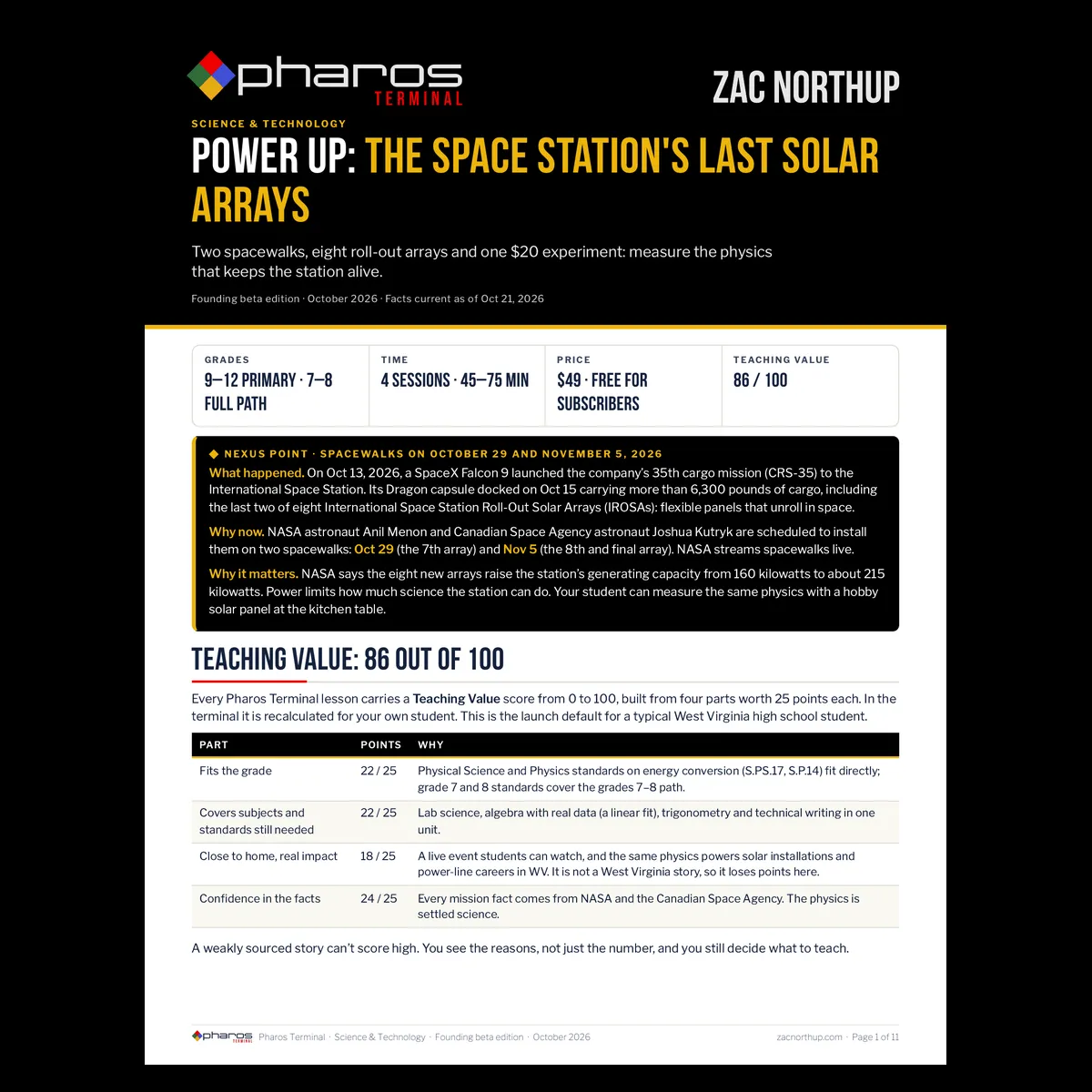 Power Up: The Space Station's Last Solar Arrays