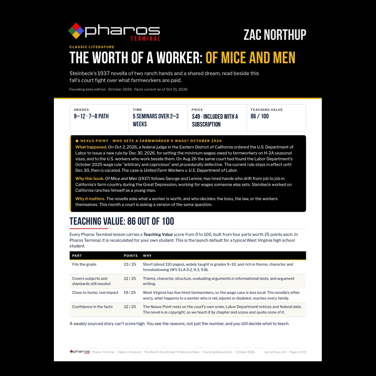 The Worth of a Worker: Of Mice and Men