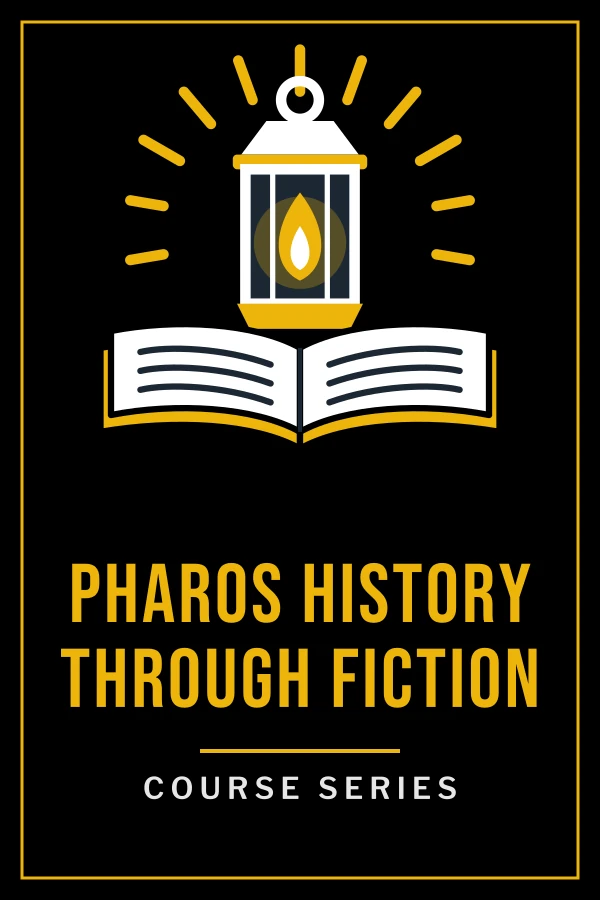 Pharos History Through Fiction lantern emblem